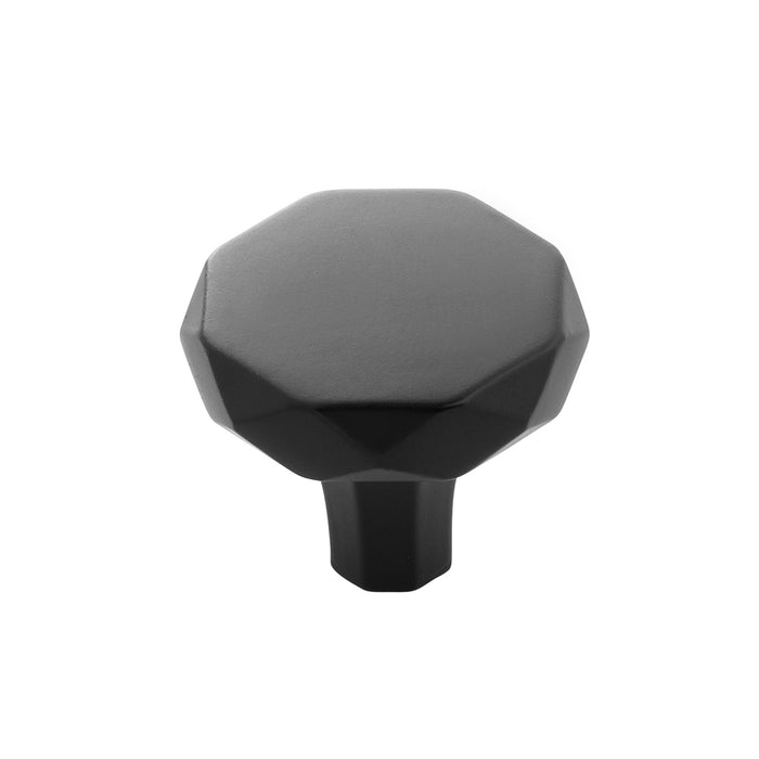 Hickory Hardware H077839MB Karat Collection Knob 1-1/4 Inch (32mm) Diameter Matte Black Finish