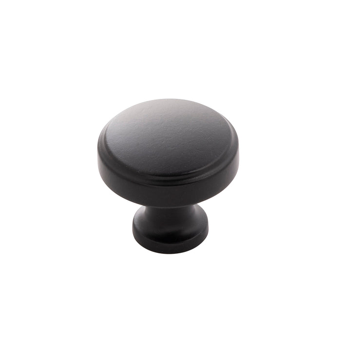 Hickory Hardware H077849MB Piper Collection Knob 1-1/4 Inch (32mm) Diameter Matte Black Finish