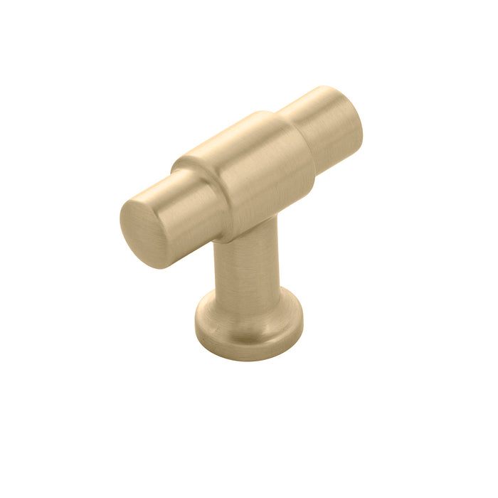 Hickory Hardware H077850CBZ Piper Collection T-Knob 1-5/8 Inch (41mm) x 5/8 Inch (16mm) Champagne Bronze Finish