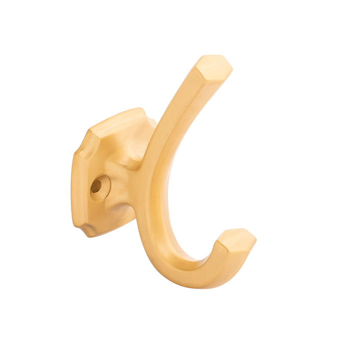 Hickory Hardware H077870BGB Veranda Collection Hook 1 Inch (25mm) Center to Center Brushed Golden Brass Finish