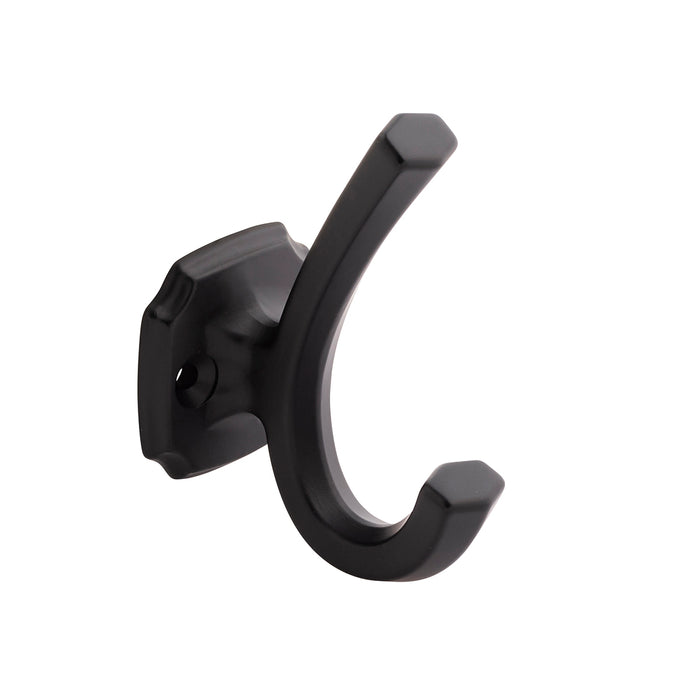 Hickory Hardware H077870MB Veranda Collection Hook 1 Inch (25mm) Center to Center Matte Black Finish