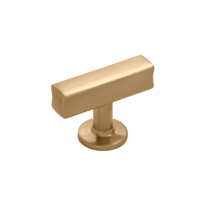 Hickory Hardware H077878CBZ Woodward Collection T-Knob 1-15/16 Inch (49mm) x 15/16 Inch (24mm) Champagne Bronze Finish