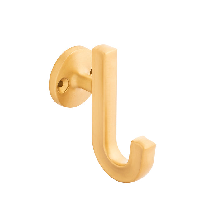 Hickory Hardware H077888BGB Woodward Collection Hook 1-1/8 Inch (29mm) Center to Center Brushed Golden Brass Finish