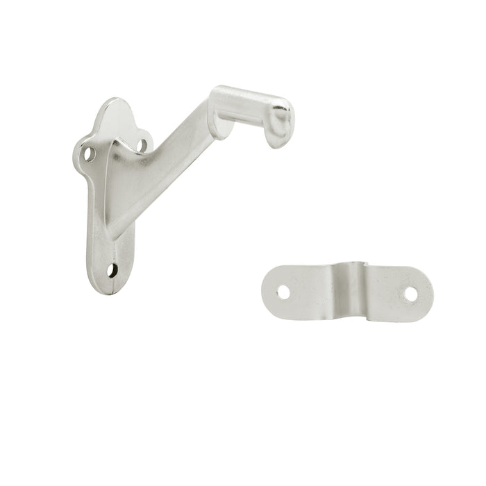 Hickory Hardware H078451SN Hand Rail Brackets Collection Handrail Bracket Heavy Duty 2-13/16 Inch (71mm) Satin Nickel Finish