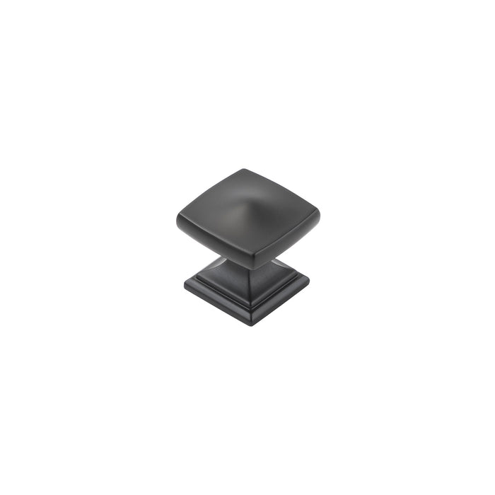 Hickory Hardware H078769MB Dover Collection Knob 1-1/4 Inch (32mm) Square Matte Black Finish
