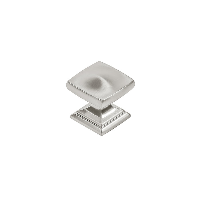 Hickory Hardware H078769SN Dover Collection Knob 1-1/4 Inch (32mm) Square Satin Nickel Finish