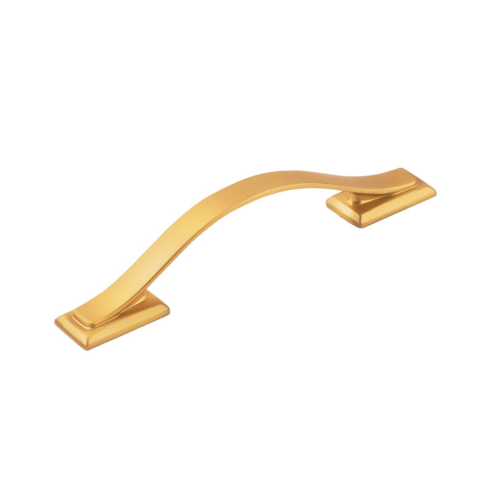 Hickory Hardware H078771BGB Dover Collection Pull 3-3/4 Inch (96mm) Center to Center Brushed Golden Brass Finish