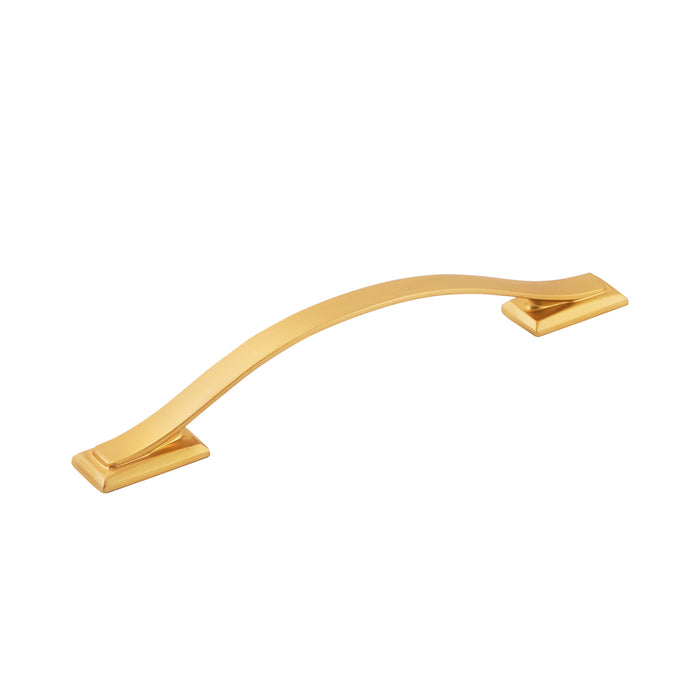 Hickory Hardware H078772BGB Dover Collection Pull 5-1/16 Inch (128mm) Center to Center Brushed Golden Brass Finish