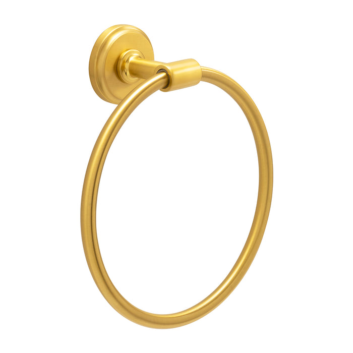 Hickory Hardware H079278-BGB Piper Collection Towel Ring 7-1/4 Inch (184mm) x 6-1/2 Inch (165mm) Brushed Golden Brass Finish
