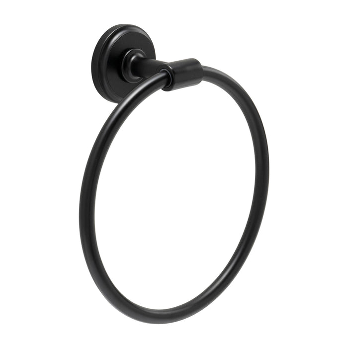 Hickory Hardware H079278-MB Piper Collection Towel Ring 7-1/4 Inch (184mm) x 6-1/2 Inch (165mm) Matte Black Finish