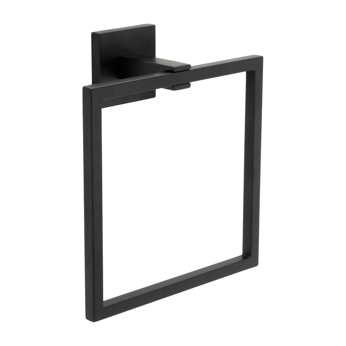 Hickory Hardware H079294-MB Skylight Collection Towel Ring 7-7/16 Inch (189mm) x 6-1/2 Inch (165mm) Matte Black Finish