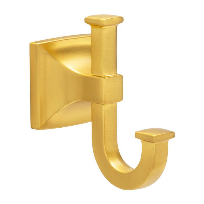 Hickory Hardware H079309-BGB Studio Collection Robe Hook 3-3/4 Inch (95mm) Long Brushed Golden Brass Finish