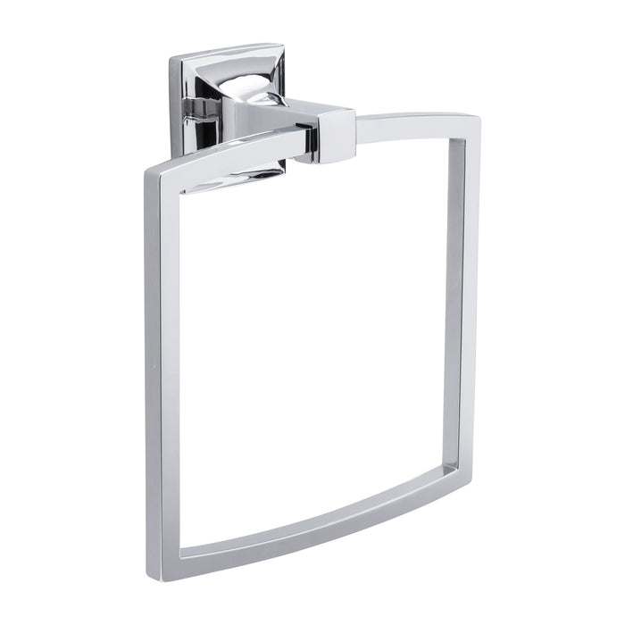 Hickory Hardware H079311-CH Studio Collection Towel Ring 7-3/8 Inch (187mm) x 6-1/2 Inch (165mm) Chrome Finish