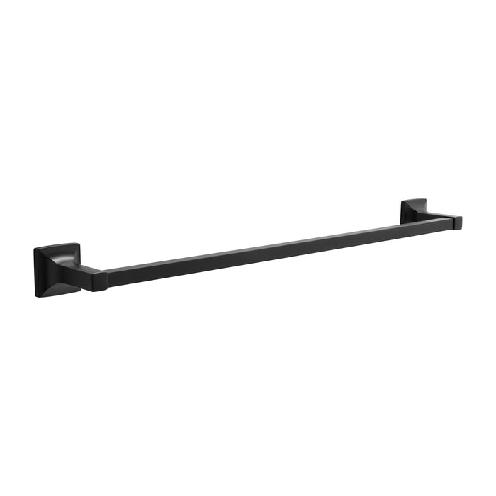 Hickory Hardware H079313-MB Studio Collection Towel Bar 24 Inch (610mm) Center to Center Matte Black Finish