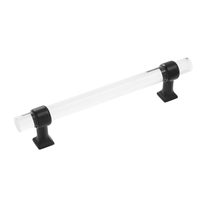 Hickory Hardware H079519-CAMB Crystal Palace Collection Pull 5-1/16 Inch (128mm) Center to Center Crysacrylic with Matte Black Finish