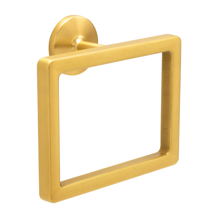 Hickory Hardware H079606-BGB Woodward Collection Towel Ring 5-13/16 Inch (148mm) x 6-1/2 Inch (165mm) Brushed Golden Brass Finish