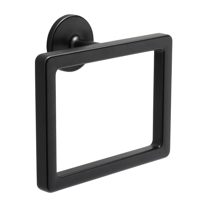 Hickory Hardware H079606-MB Woodward Collection Towel Ring 5-13/16 Inch (148mm) x 6-1/2 Inch (165mm) Matte Black Finish