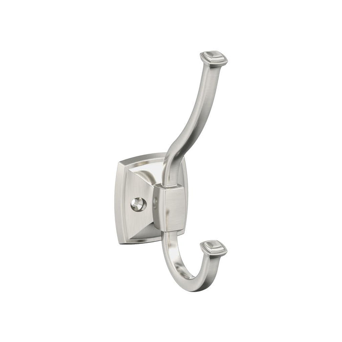 Amerock H37002G10 Kinsale Double Prong Satin Nickel Decorative Wall Hook