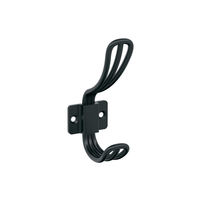 Amerock H37006MB Vinland Double Prong Matte Black Decorative Wall Hook