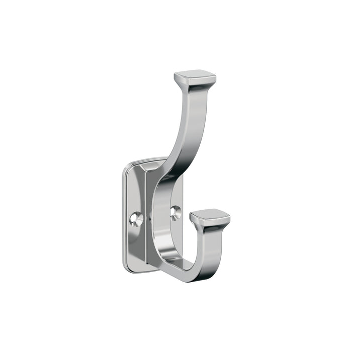 Amerock H3700726 Alder Double Prong Polished Chrome Decorative Wall Hook