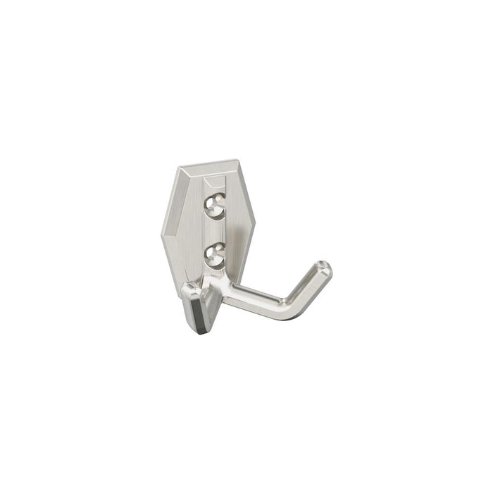 Amerock H37008G10 Benton Double Prong Satin Nickel Decorative Wall Hook