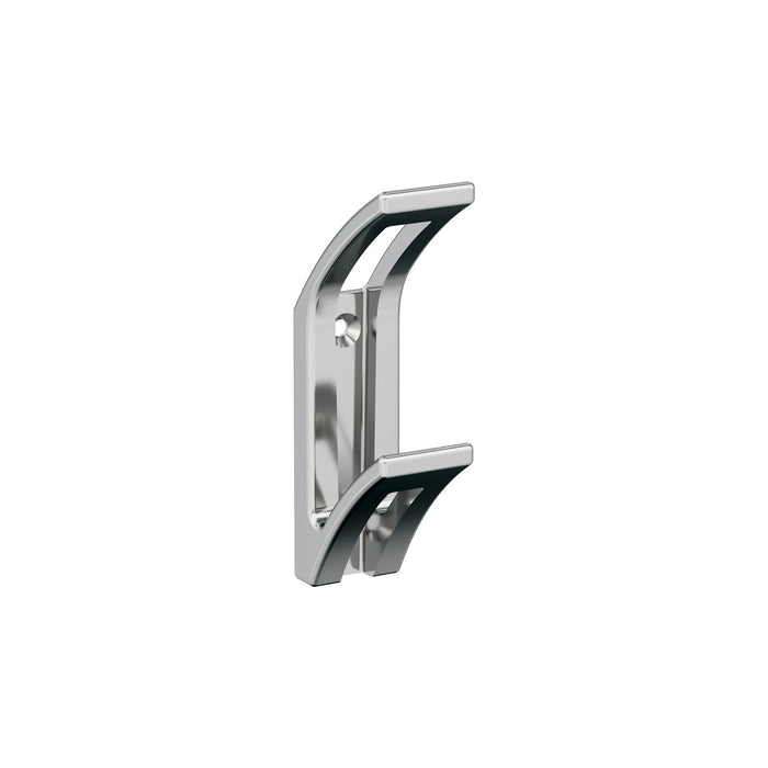 Amerock H3701026 Avid Double Prong Polished Chrome Decorative Wall Hook