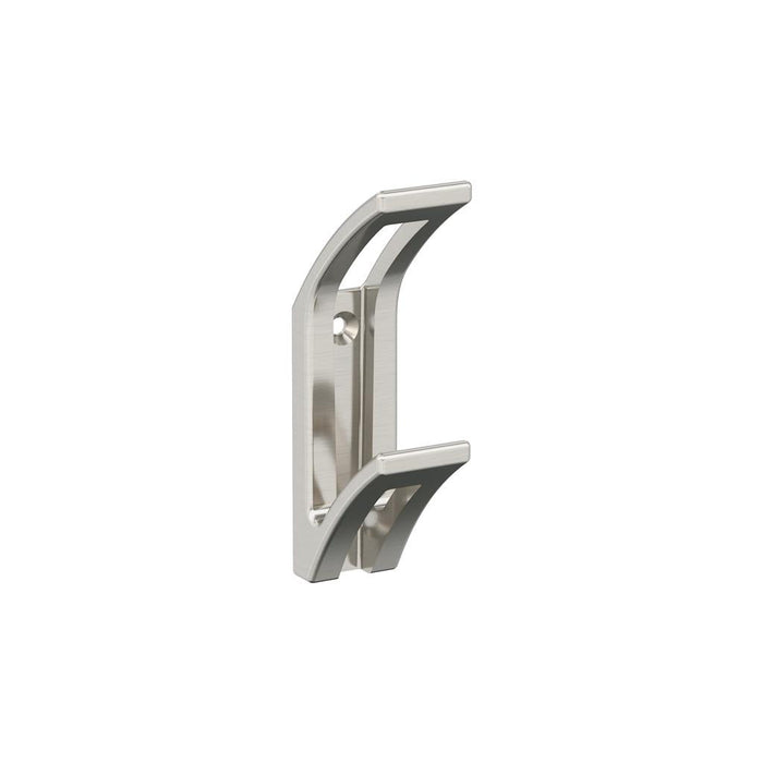 Amerock H37010G10 Avid Double Prong Satin Nickel Decorative Wall Hook