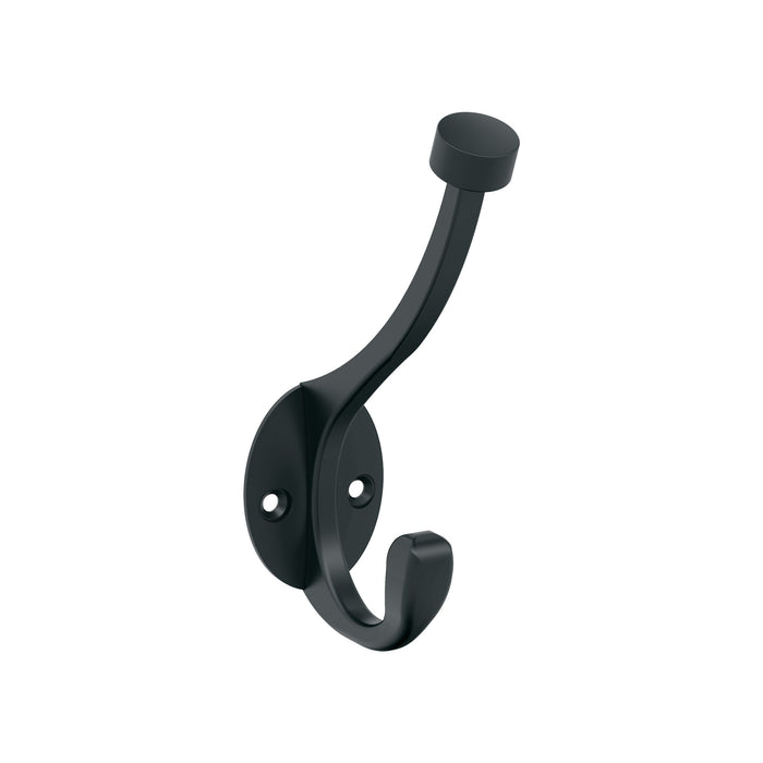 Amerock H55465MB Adare Double Prong Matte Black Decorative Wall Hook
