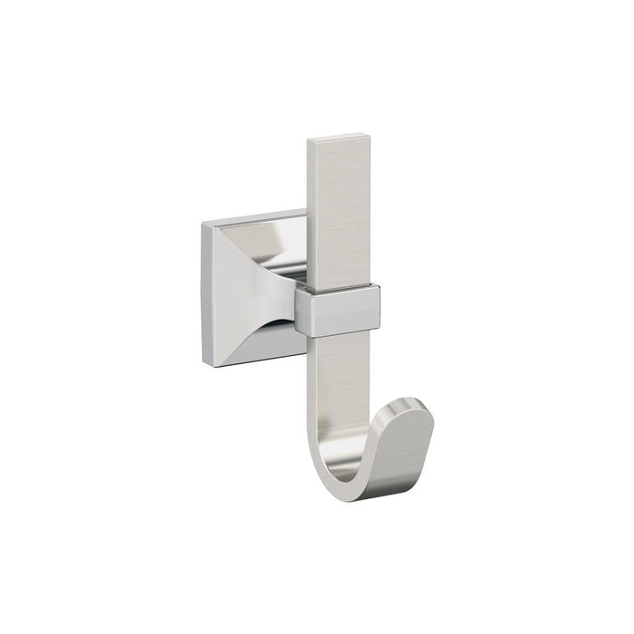 Amerock HBX36686G1026 Burbank Single Prong Satin Nickel/Polished Chrome Decorative Wall Hook