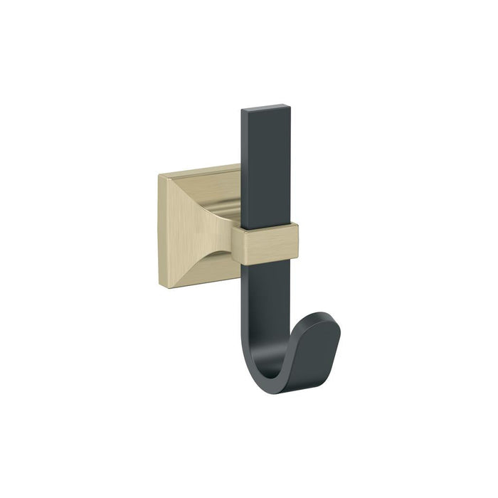 Amerock HBX36686MBBBZ Burbank Single Prong Matte Black/Golden Champagne Decorative Wall Hook