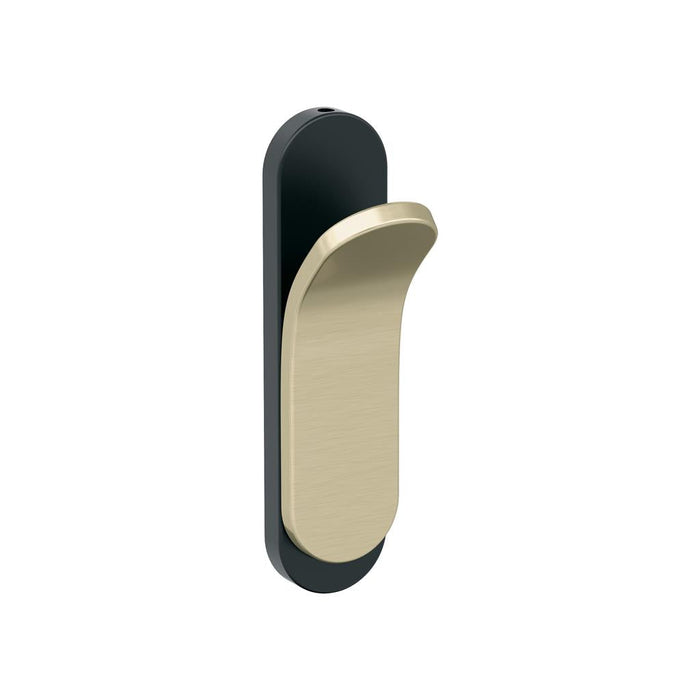 Amerock HBX37012MBBBZ Unison Single Prong Matte Black/Golden Champagne Decorative Wall Hook