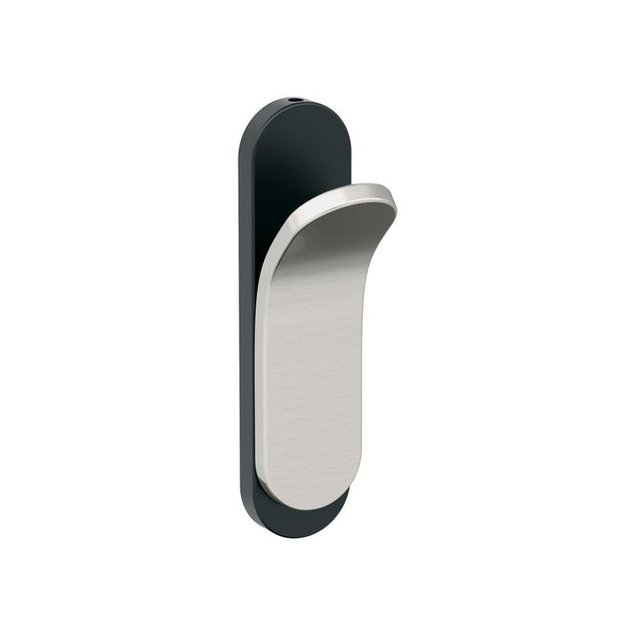 Amerock HBX37012MBG10 Unison Single Prong Matte Black/Satin Nickel Decorative Wall Hook