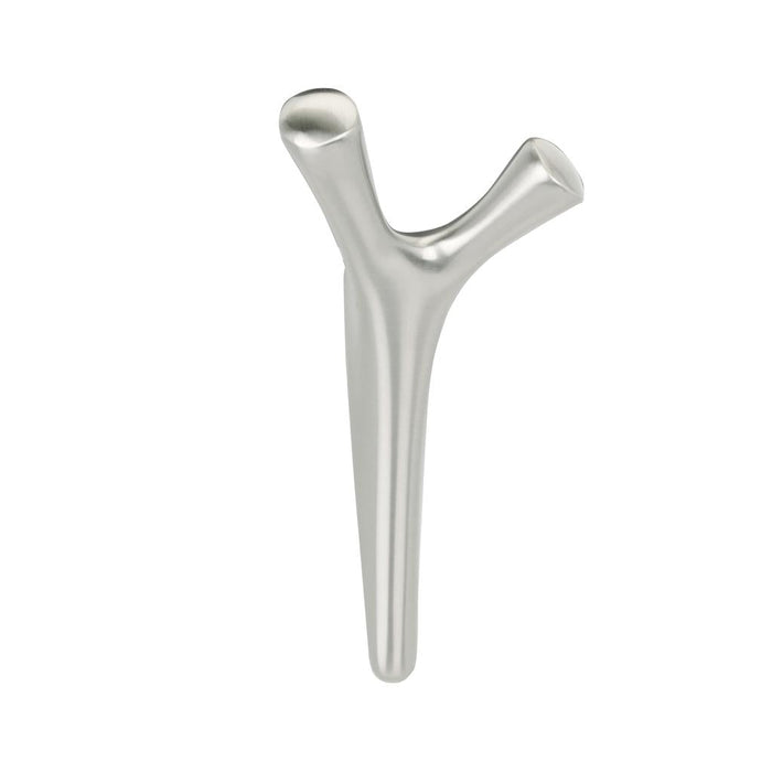 Amerock HBX37017G10 Kodiak Double Prong Satin Nickel Decorative Wall Hook