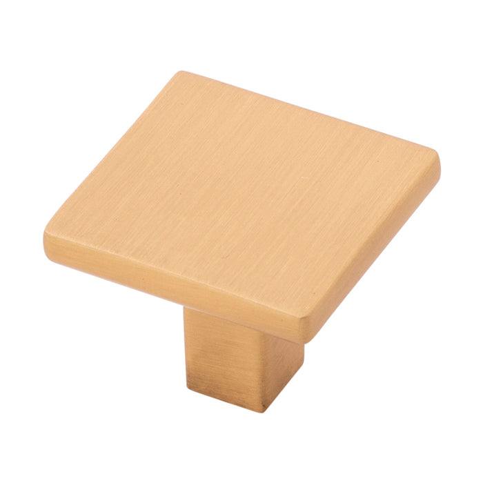 Hickory Hardware HH075341-BGB Skylight Collection Knob 1-1/4 Inch (32mm) Square Brushed Golden Brass Finish