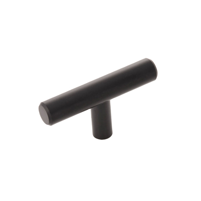 Hickory Hardware HH075591-MB Bar Pulls Collection T-Knob 2-3/8 Inch (60mm) x 1/2 Inch (13mm) Matte Black Finish