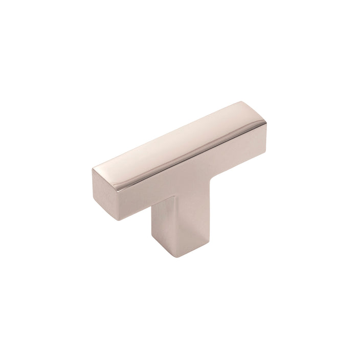 Hickory Hardware HH079668-14 Skylight Collection T-Knob 1-5/8 Inch (41mm) x 3/8 Inch (10mm) Polished Nickel Finish