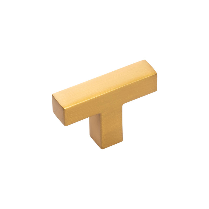 Hickory Hardware HH079668-BGB Skylight Collection T-Knob 1-5/8 Inch (41mm) x 3/8 Inch (10mm) Brushed Golden Brass Finish