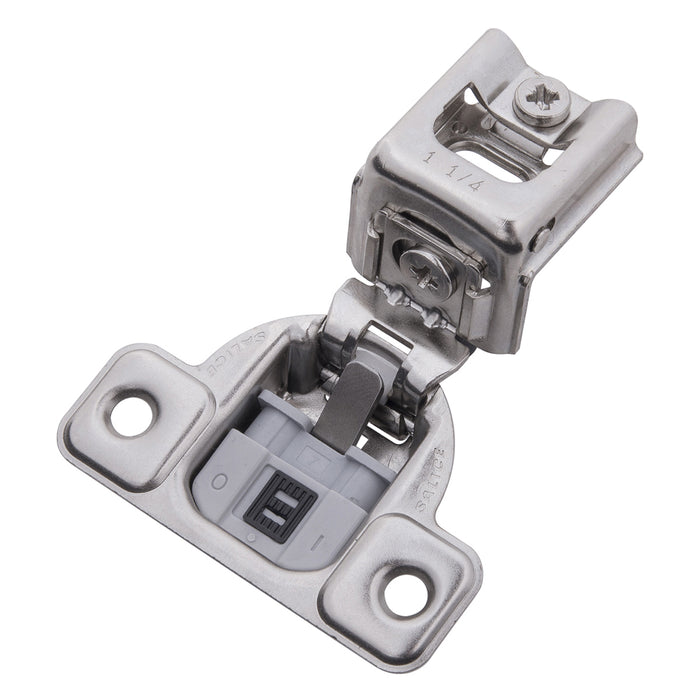 Hickory Hardware HH74718-14 Hinge Concealed 1-1/4 Inch (32mm) Overlay Face Frame Soft Close Polished Nickel Finish (2 Pack)
