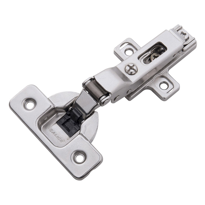 Hickory Hardware HH74721-14 Hinge Concealed Half Overlay Frameless Soft Close Clip On Polished Nickel Finish (2 Pack)