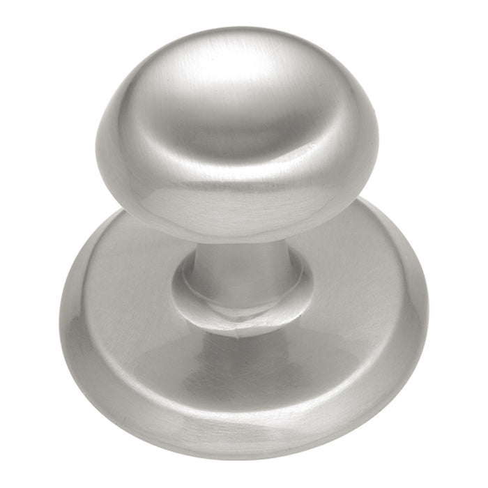 Hickory Hardware K64-SN Metropolis Collection Knob with Backplate 1-1/8 Inch (29mm) Diameter Satin Nickel Finish