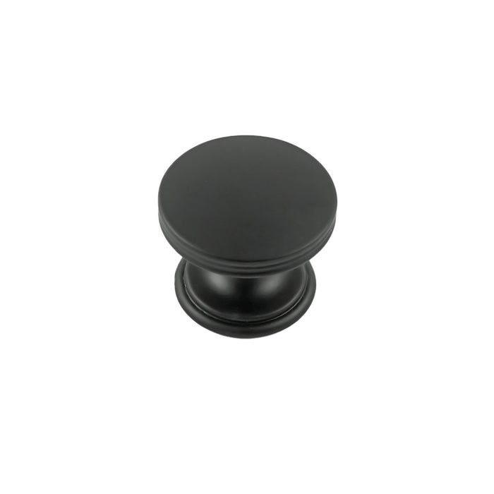 Hickory Hardware P2142-MB American Diner Collection Knob 1-3/8 Inch (35mm) Diameter Matte Black Finish