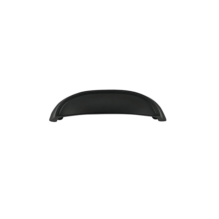 Hickory Hardware P2144-MB American Diner Collection Cup Pull 3 Inch (76mm) & 3-3/4 Inch (96mm) Center to Center Matte Black Finish
