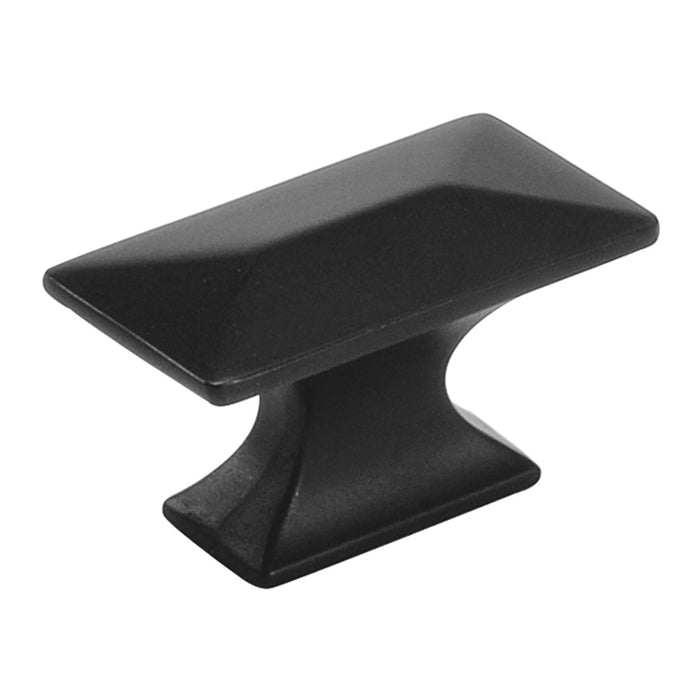 Hickory Hardware P2151-MB Bungalow Collection Knob 1-3/4 Inch (44mm) x 15/16 Inch (24mm) Matte Black Finish