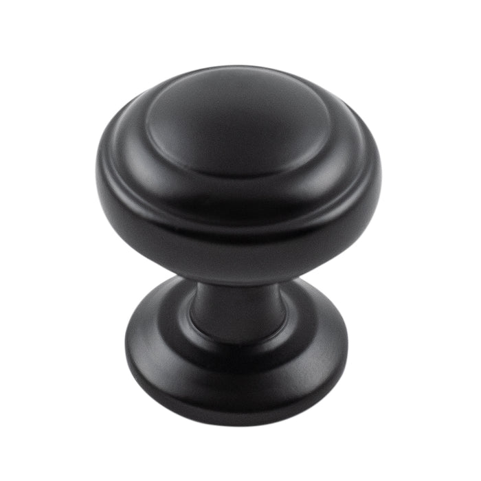Hickory Hardware P2286-MB Zephyr Collection Knob 1 Inch (25mm) Diameter Matte Black Finish