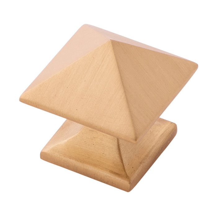 Hickory Hardware P3015-BGB Studio Collection Knob 1-1/4 Inch (32mm) Square Brushed Golden Brass Finish