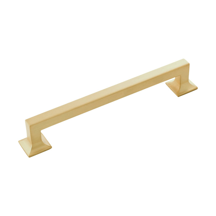 Hickory Hardware P3019-BGB Studio Collection Pull 7-9/16 Inch (192mm) Center to Center Brushed Golden Brass Finish