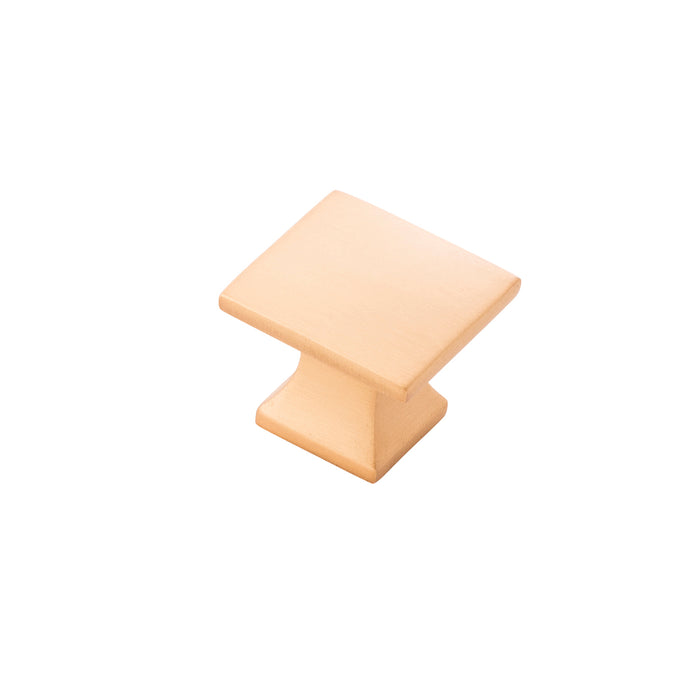 Hickory Hardware P3028-BGB Studio Collection Knob 1-1/4 Inch (32mm) Square Brushed Golden Brass Finish
