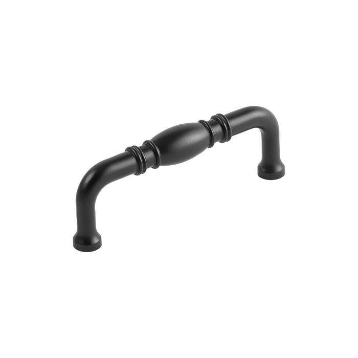 Hickory Hardware P3050-MB Williamsburg Collection Pull 3 Inch (76mm) Center to Center Matte Black Finish