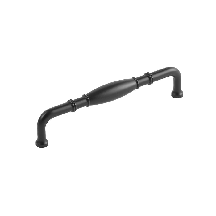 Hickory Hardware P3052-MB Williamsburg Collection Pull 5-1/16 Inch (128mm) Center to Center Matte Black Finish