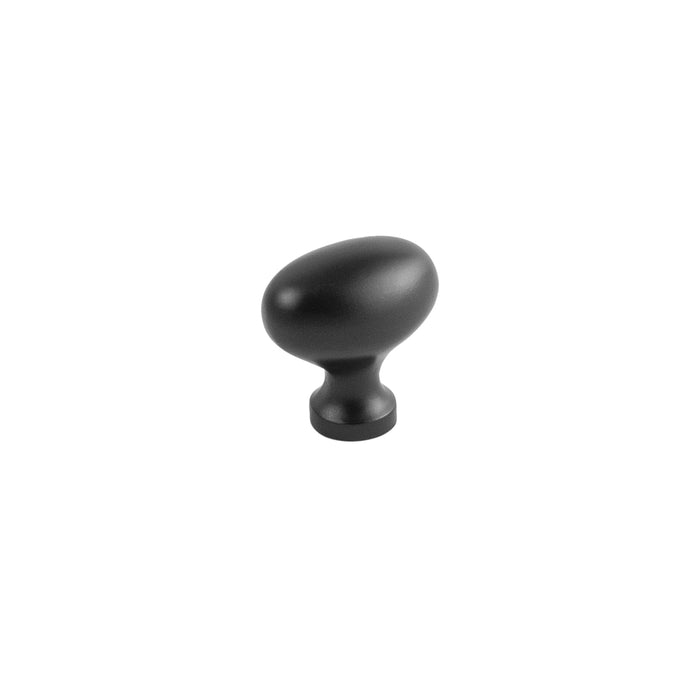 Hickory Hardware P3054-MB Williamsburg Collection Knob 1-1/4 Inch (32mm) X 13/16 Inch (21mm) Matte Black Finish